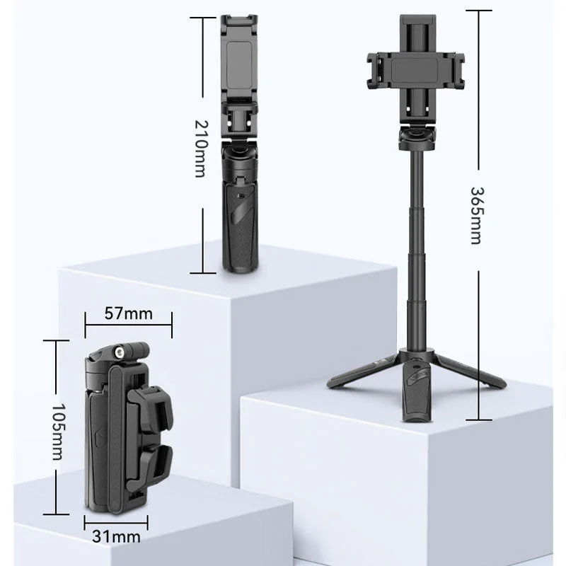 3 in 1 Selfie Stick Tripod with LED Fill Light & Remote - Image 8