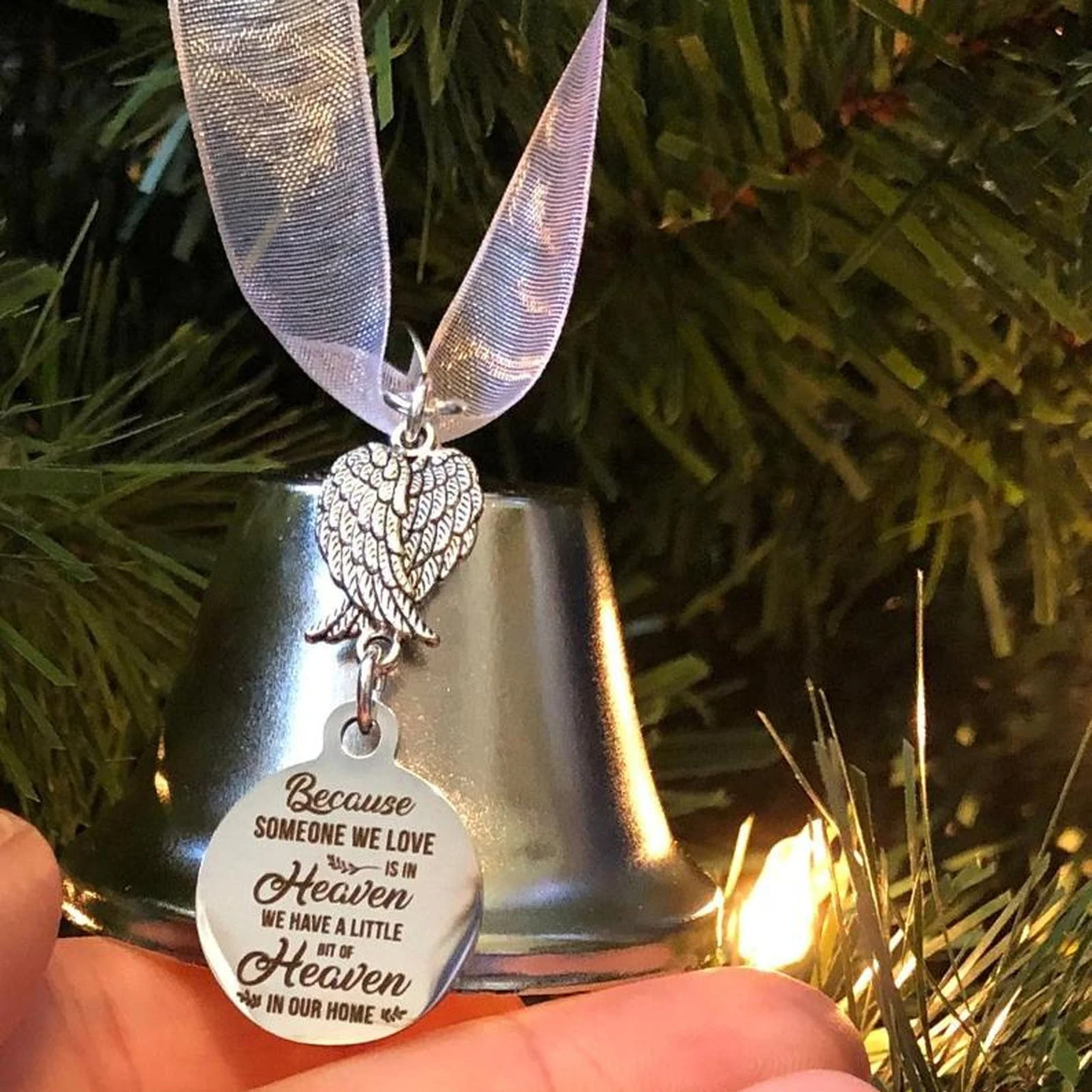 💥Memorial Ornaments💥Angel Wings Bell - Image 5