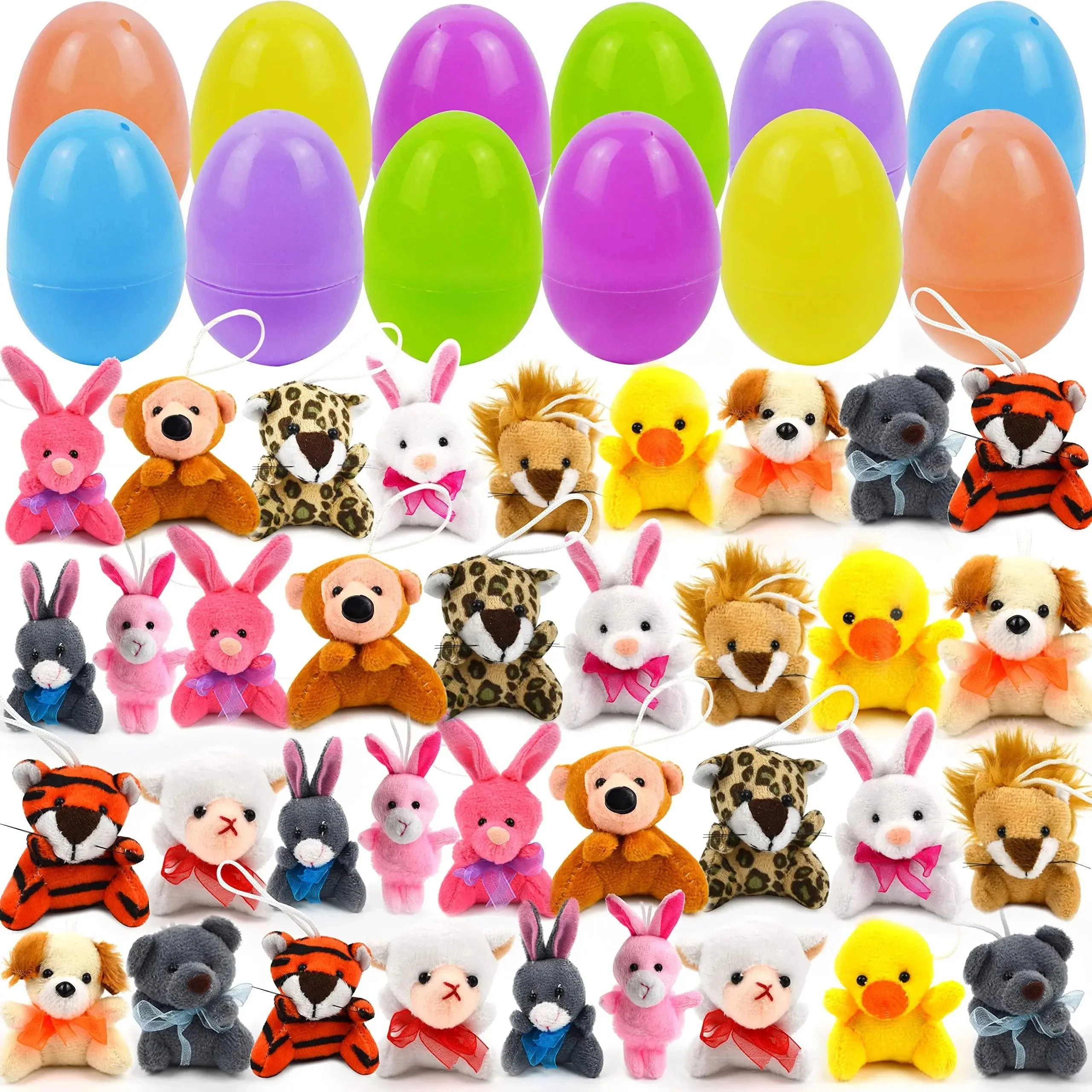 🔥HOT SALE 50% OFF-12/24/36 Pcs Prefilled Easter Eggs, Filled with Plush Animal Toys - Image 10