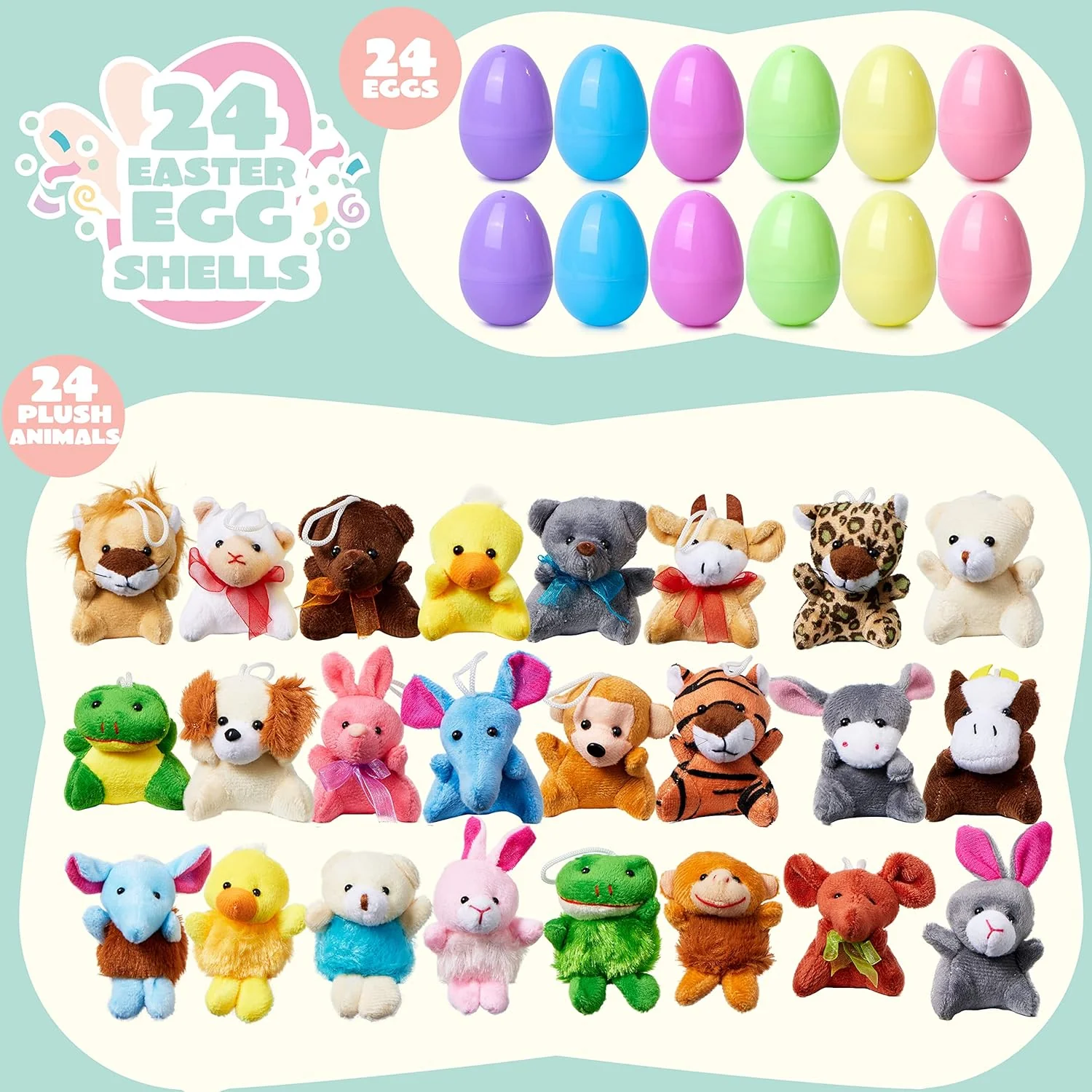 🔥HOT SALE 50% OFF-12/24/36 Pcs Prefilled Easter Eggs, Filled with Plush Animal Toys - Image 9