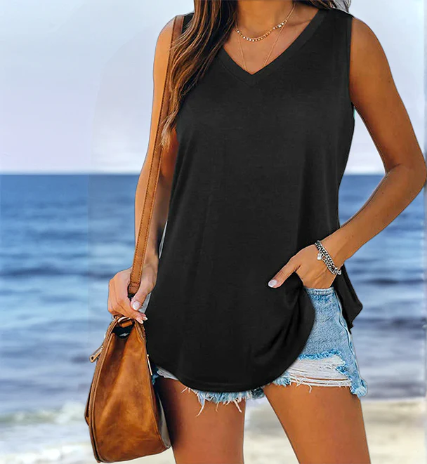 🔥BUY 3 PAY 2 (CODE: LUCKY)🔥All-match V-Neck Solid Color Vest - Image 20