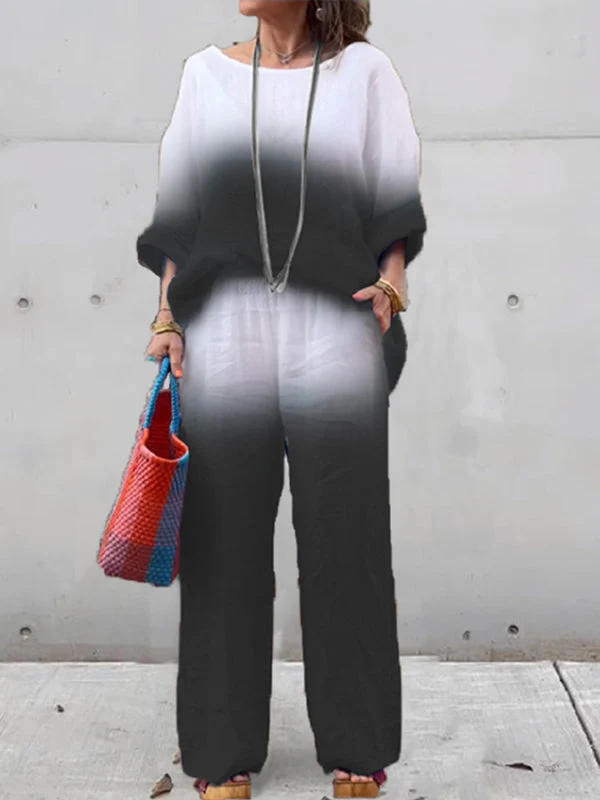 🌷💝Last Day Sale 49%OFF - 👗Women's Casual and comfortable gradient two-piece set - Image 3