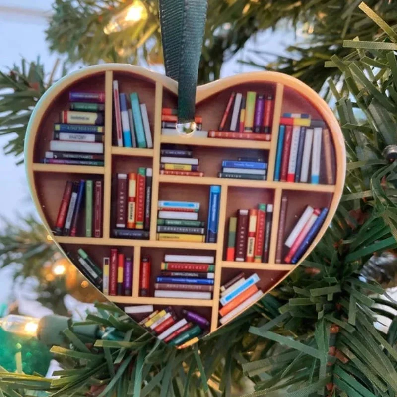 📚Christmas Sale 49% Off📖Book Lovers Heart Ornament - Image 2