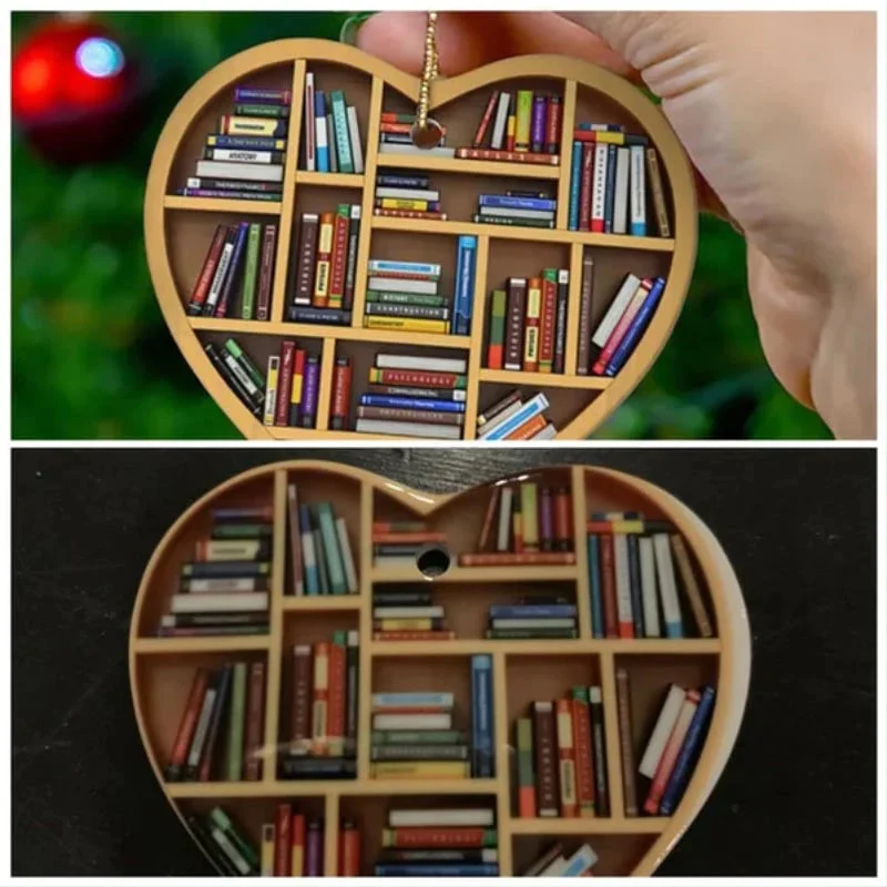 📚Christmas Sale 49% Off📖Book Lovers Heart Ornament - Image 4