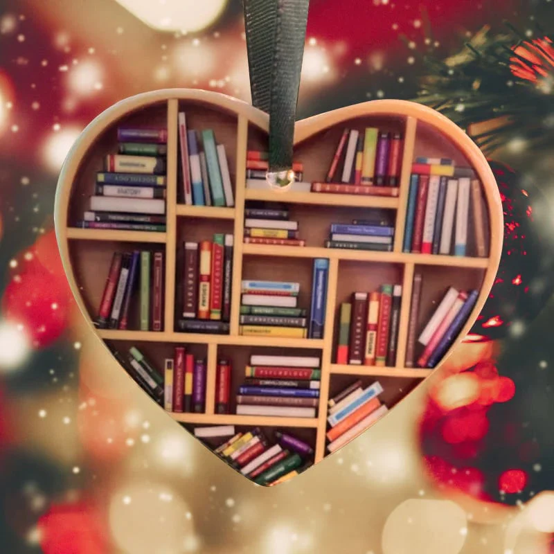 📚Christmas Sale 49% Off📖Book Lovers Heart Ornament - Image 5