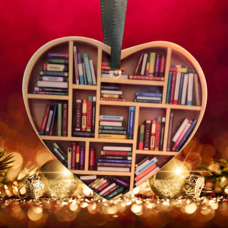 📚Christmas Sale 49% Off📖Book Lovers Heart Ornament - Image 6