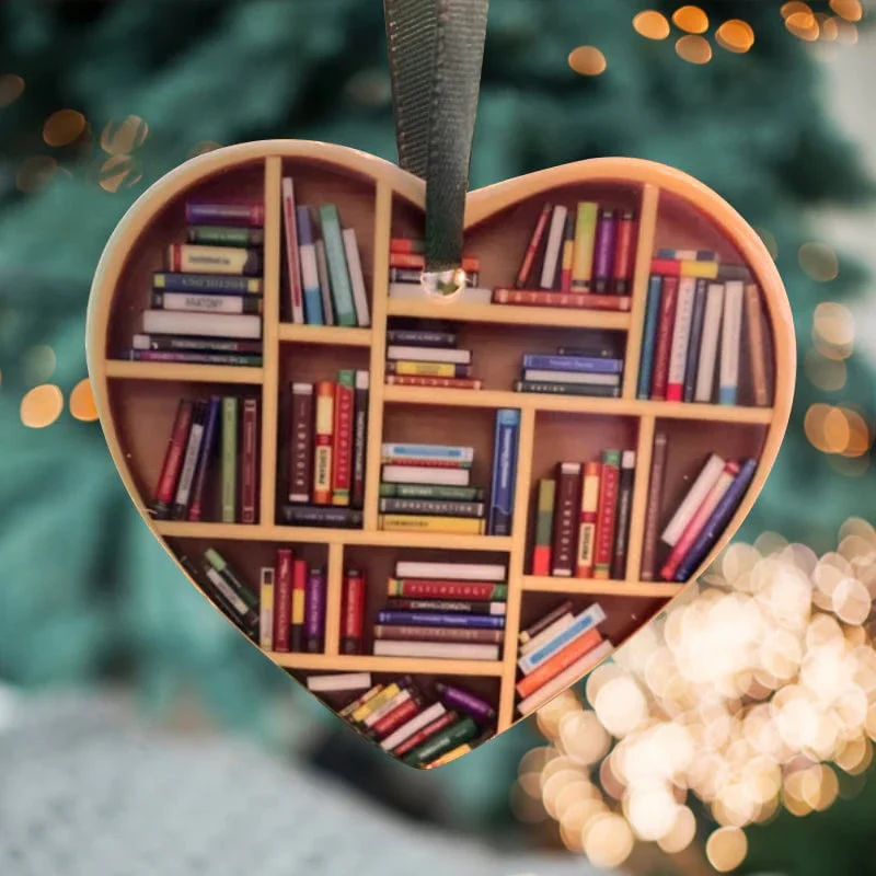 📚Christmas Sale 49% Off📖Book Lovers Heart Ornament - Image 7
