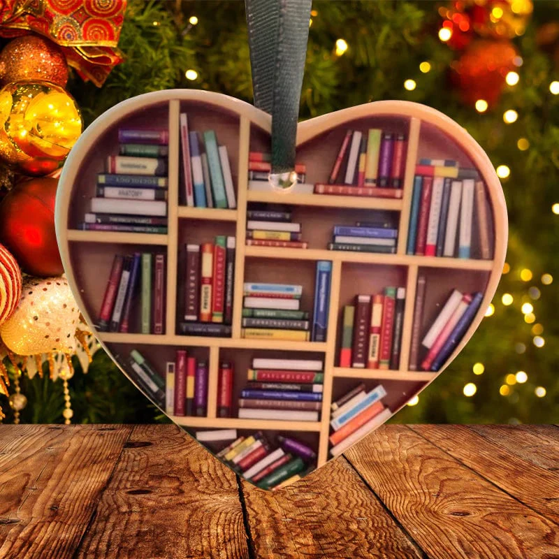 📚Christmas Sale 49% Off📖Book Lovers Heart Ornament - Image 8