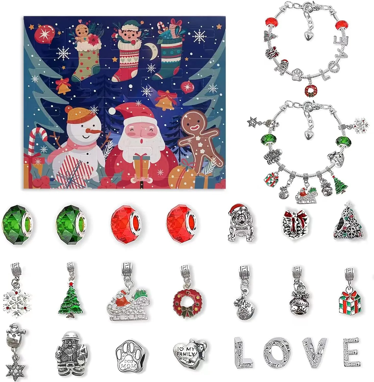⏰Last Day Promotion: BUY 2 GET 1 FREE✨DIY Christmas Advent Calendar Bracelets Set - Image 2