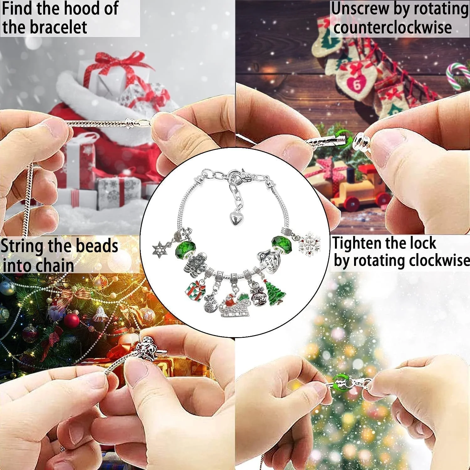 ⏰Last Day Promotion: BUY 2 GET 1 FREE✨DIY Christmas Advent Calendar Bracelets Set - Image 4