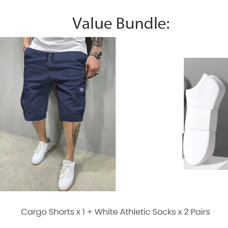 ⭐ Limited Time Deal -£12.99!!🏆Men's Casual Cargo Shorts with Drawstring Waist - Image 17