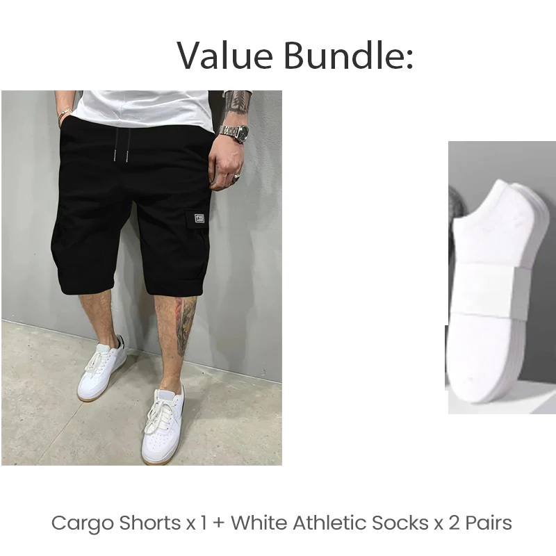 ⭐ Limited Time Deal -£12.99!!🏆Men's Casual Cargo Shorts with Drawstring Waist - Image 19