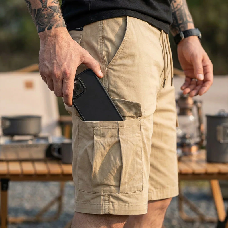 ⭐ Limited Time Deal -£12.99!!🏆Men's Casual Cargo Shorts with Drawstring Waist - Image 6