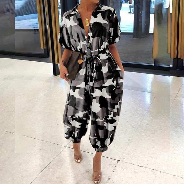 🔥BIG SALE - 49% OFF🔥FASHION PLUS SIZE Casual Pocket Jumpsuit - Image 9