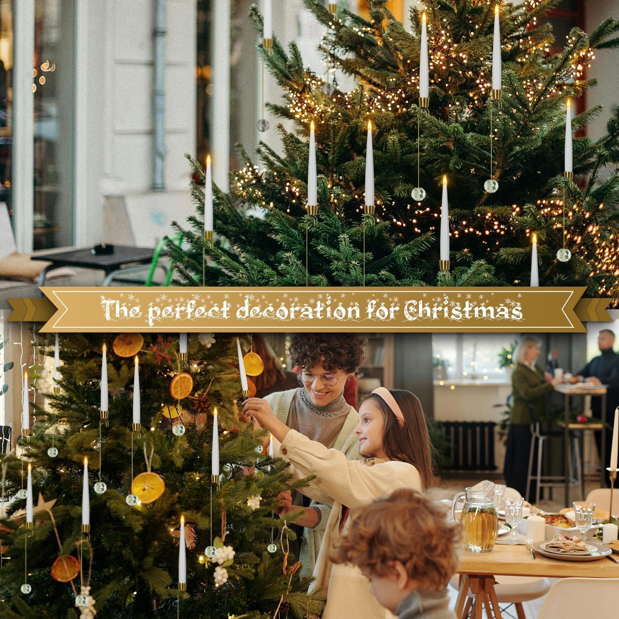🎁Early Christmas Promotion - 50% OFF🎄Christmas Tree Led Candles with Clear Crystal Ball Hook - Image 6