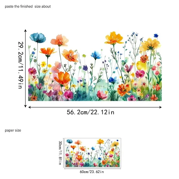 💐Colorful Floral Bouquet Window Sticker🖼️(Cut to size freely) - Image 11