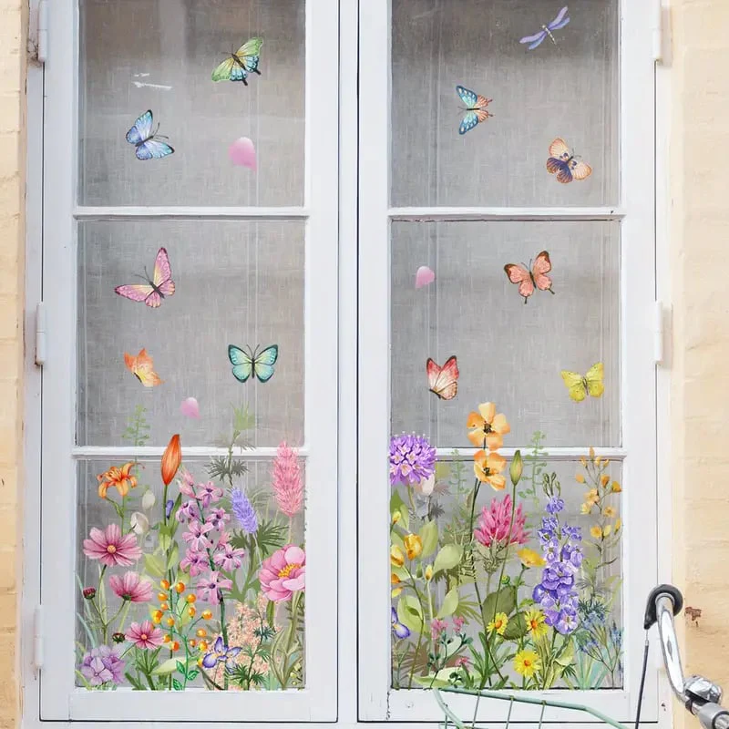 💐Colorful Floral Bouquet Window Sticker🖼️(Cut to size freely) - Image 7