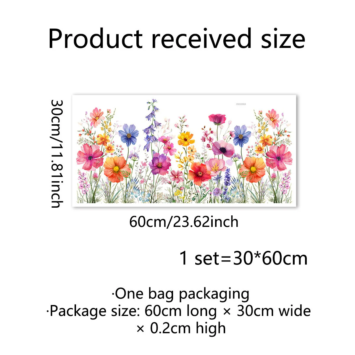 💐Colorful Floral Bouquet Window Sticker🖼️(Cut to size freely) - Image 9