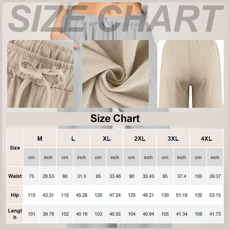 🔥Hot Sale🔥Women's Cotton Linen casual wide-leg pants - Image 8