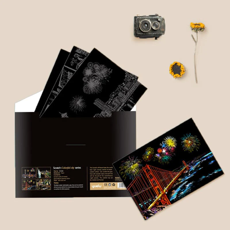 🎅Christmas Gift idea 49%OFF🎁4pcs Creative Scratch Paintings Set with Tool - Image 6