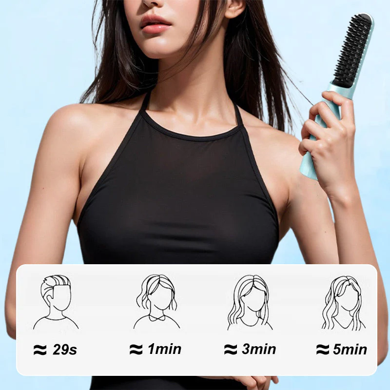 💯2-in-1 Rechargeable Long-lasting Straightening Comb - Image 3