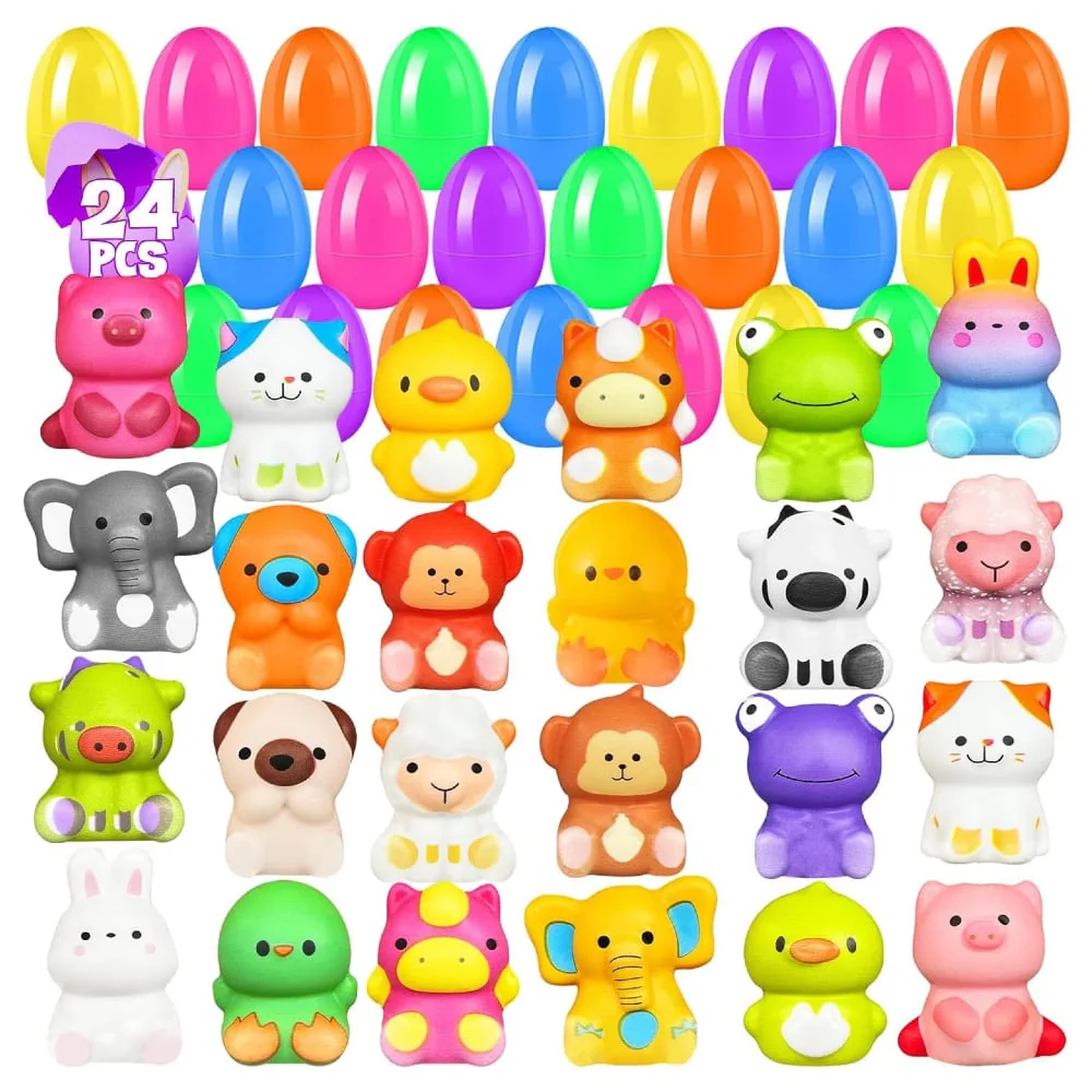 🔥Last Day Special Price £9.99!!⚡50K+ SOLD🎁12/24PCS Easter Eggs Prefilled Slow Rising Squishy Toys - Image 6