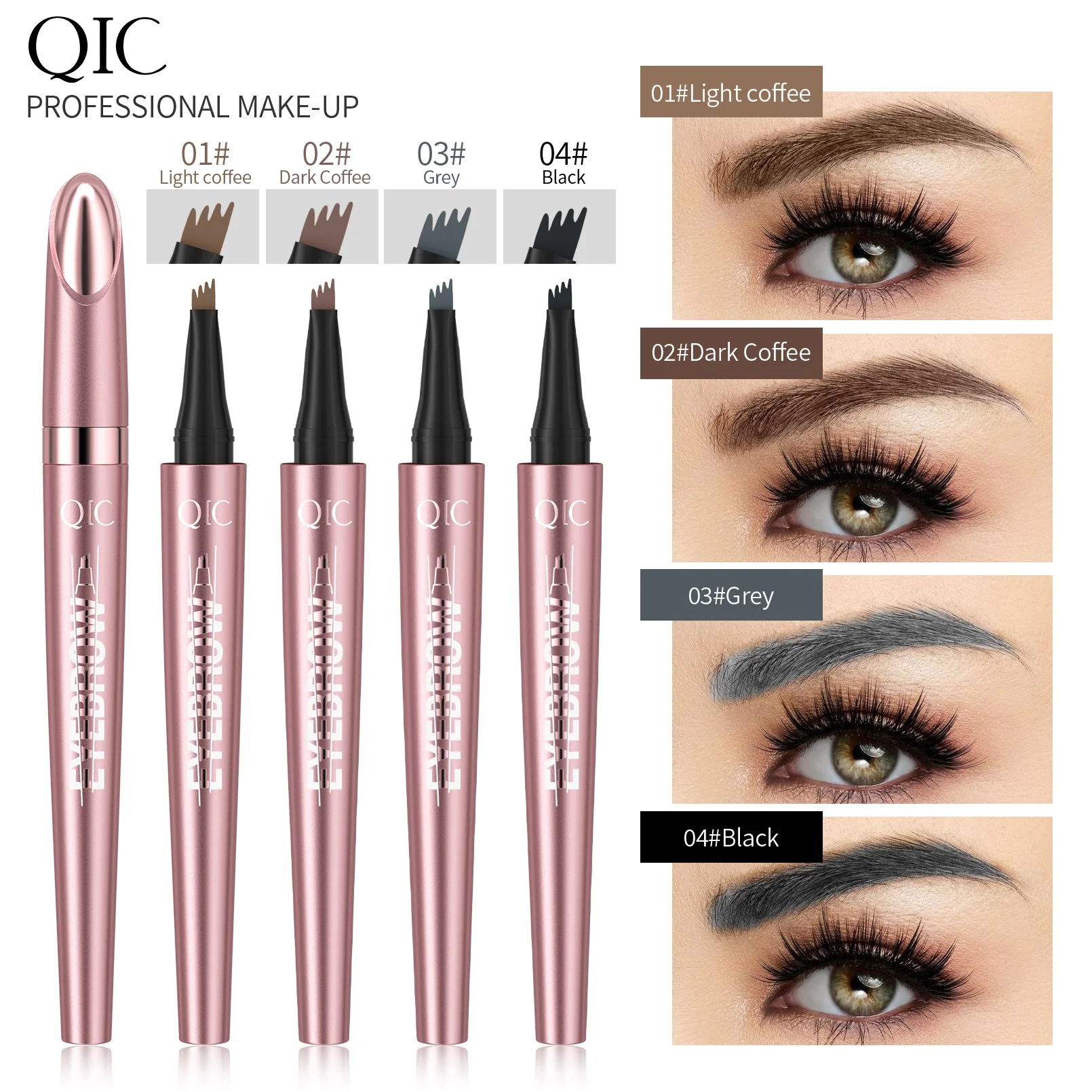 🔥Buy 1 Get 1 Free - Only £7.99🔥3D Microblading Four Claw Liquid Eyebrow Pencil (2 pcs) - Image 4
