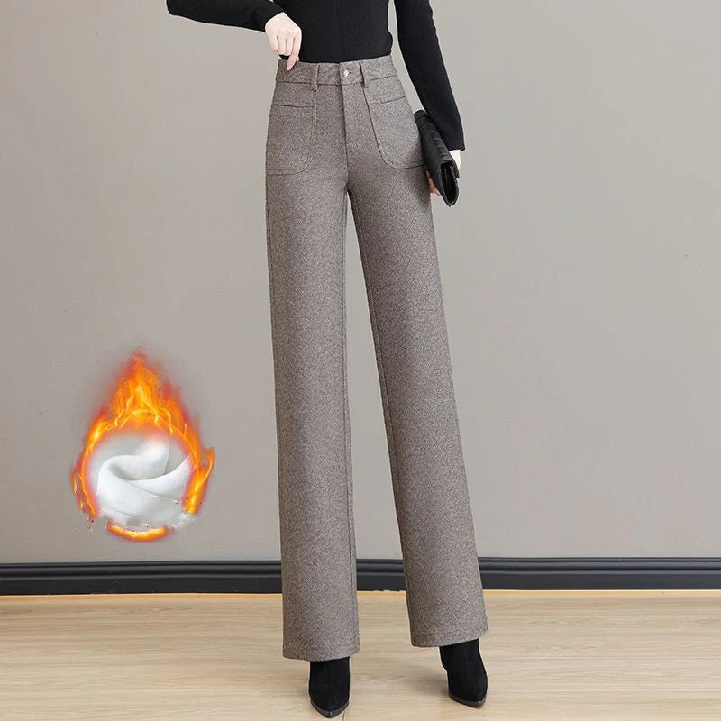 🎁Gift For Her🎁Women's High Waisted Thermal Straight Leg Pants - Image 2