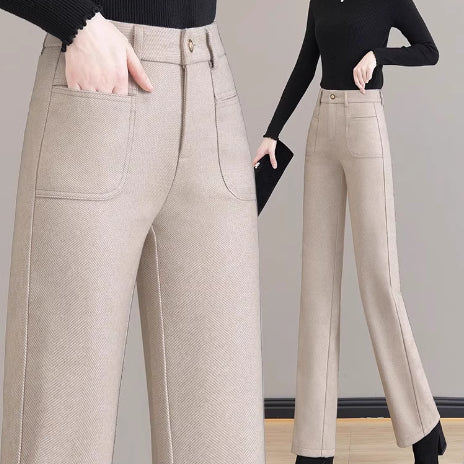🎁Gift For Her🎁Women's High Waisted Thermal Straight Leg Pants - Image 4