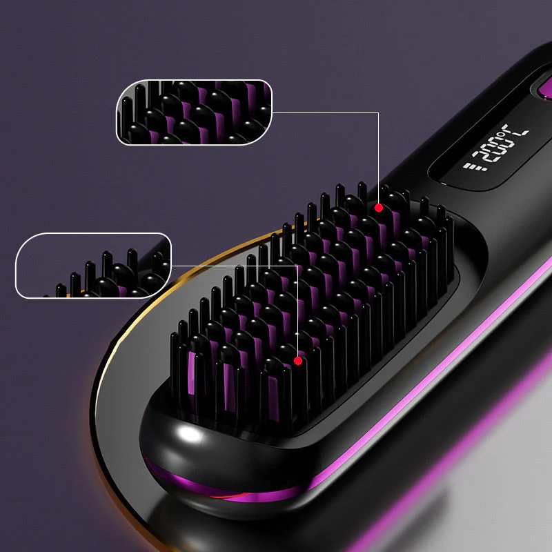 ⏰Final 3 Hours - £13.99!!⚡50K+ SOLD!💁♀️Wireless Ceramic Hair Straightening Comb – Fast Heating, Anti-Frizz & Tangle-Free Design ✨ - Image 10