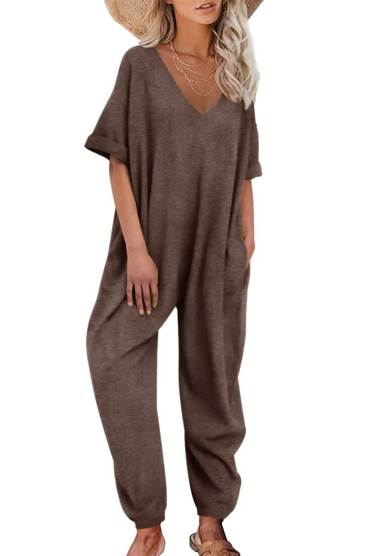 🌹FREE SHIPPING🌹Women's Solid Color Ultra-loose Jumpsuit Overalls - Image 13