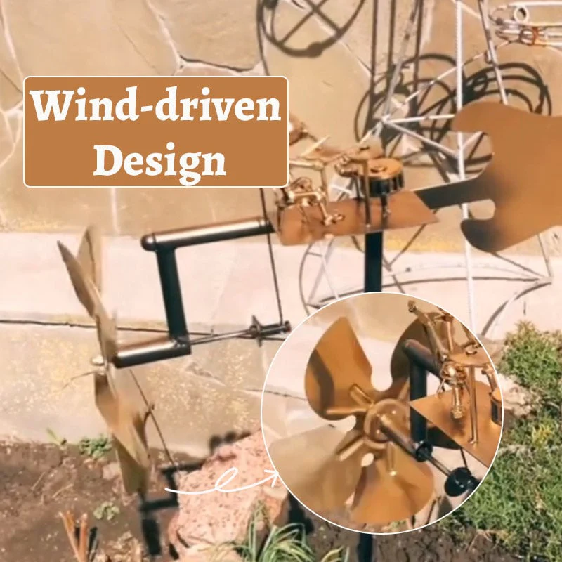 🥁🎸Handmade Metal Drummer Windmill - Image 4