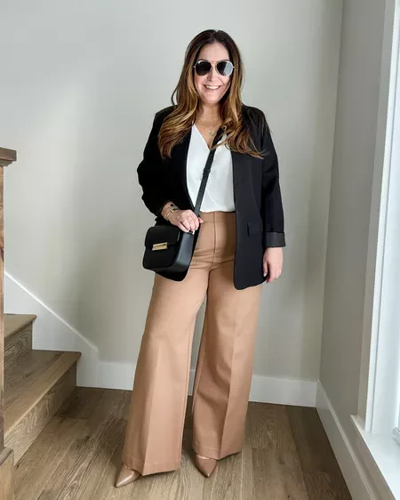 🥇Three lengths available🔥High Stretch High Waist Wide Leg Trousers - Image 8