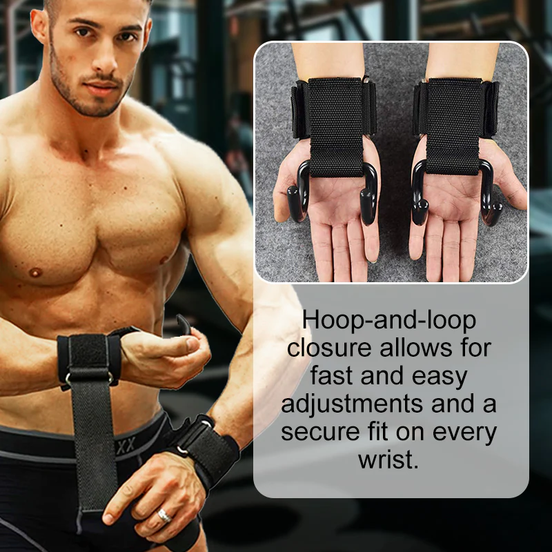 š„Hot Sale 50% 0FFš„Heavy Duty Weight Lifting Wrist Hook Straps - Image 6