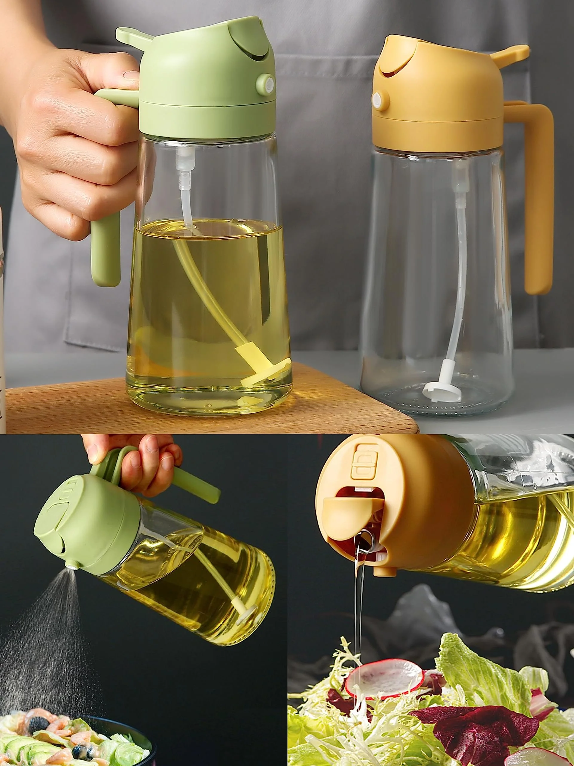 💕BUY 1 GET 1 FREE💕2 in 1 Glass Oil Sprayer & Dispenser - Image 3