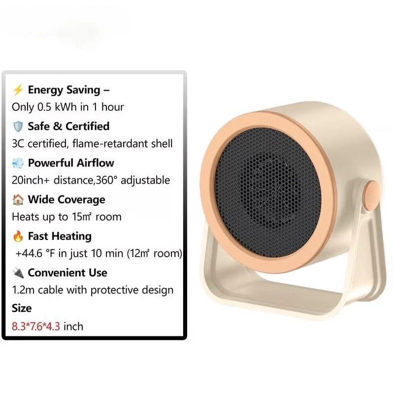 🏆LAST DAY SALE 50% OFF!!⚡50K+ SOLD!❄️2026 Portable Instant-Heat Heater – Outdoor & Desktop Mini Radiator - Image 9