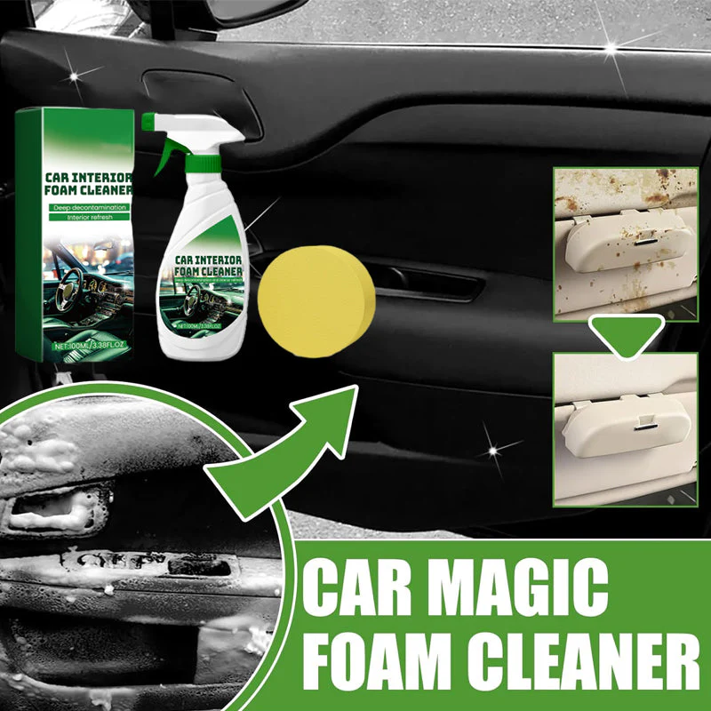 🔥BUY 1 GET 1 FREE🔥Effective Car Interior Foam Cleaner with Sponge - Image 2