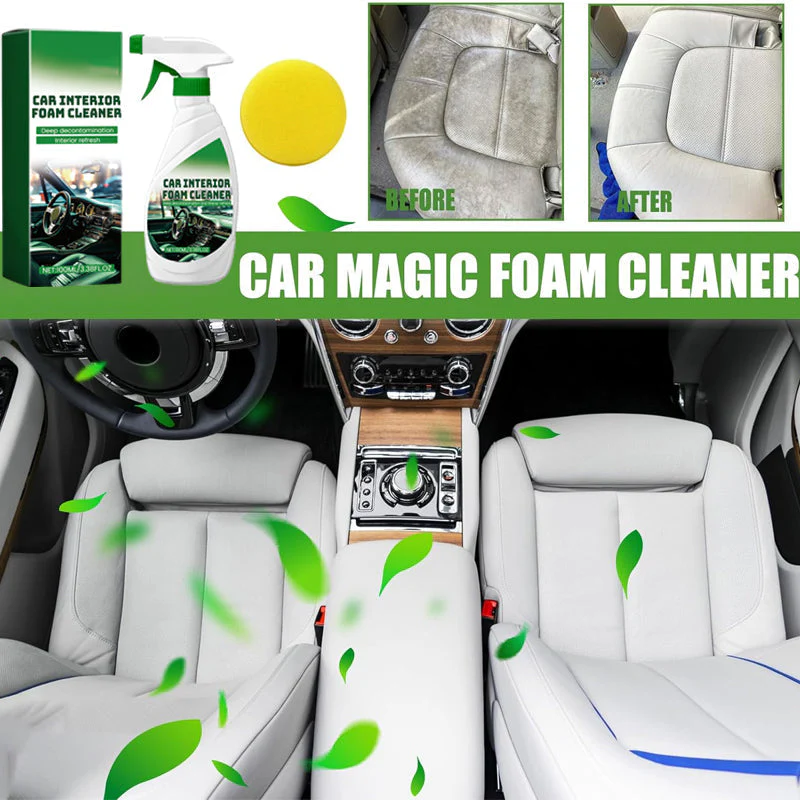 🔥BUY 1 GET 1 FREE🔥Effective Car Interior Foam Cleaner with Sponge - Image 3