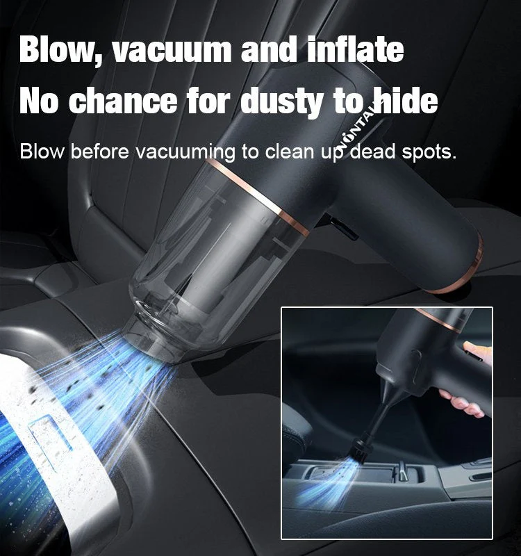 🏆Blow, Vacuum and Inflate all-in-one Cordless Vacuum Cleaner for Home and Car - Image 4