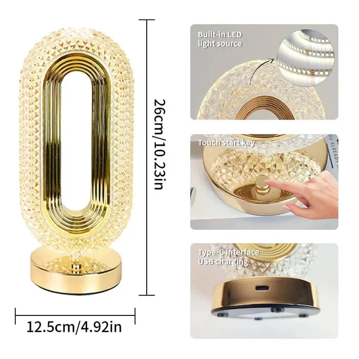 💎⏳THE WEEK'S SPECIAL PRICE £12.99!!✨Luxury Crystal USB LED Desktop Night Lamp | Dimmable - Image 2