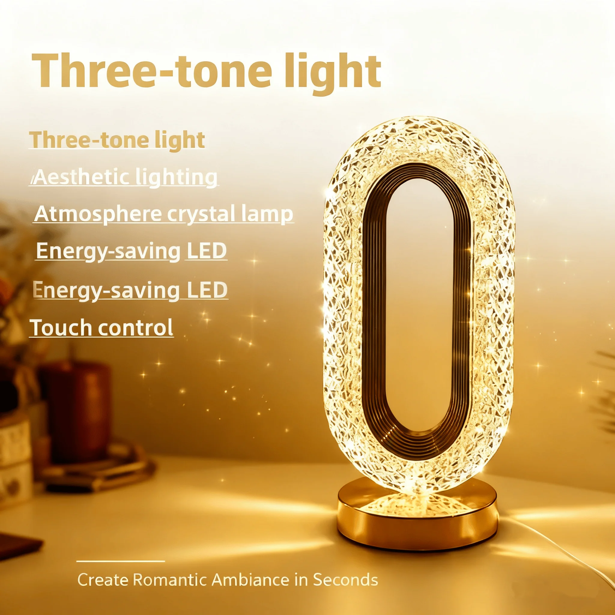 💎⏳THE WEEK'S SPECIAL PRICE £12.99!!✨Luxury Crystal USB LED Desktop Night Lamp | Dimmable - Image 3