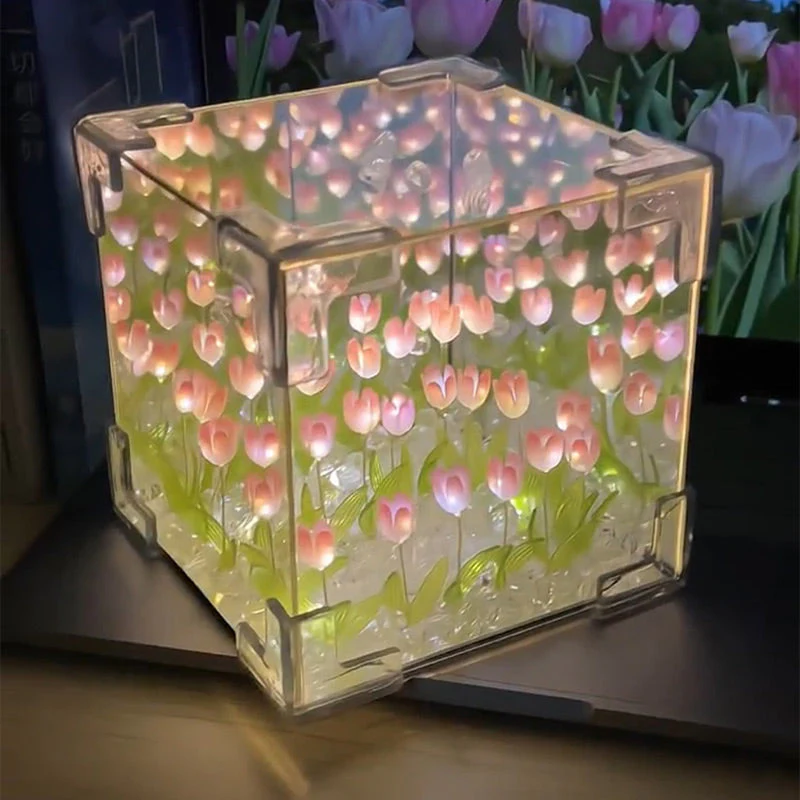 🎅Christmas Specials 50% OFF🎁🎄Magic Cube DIY Tulip Mirror Light - Image 6