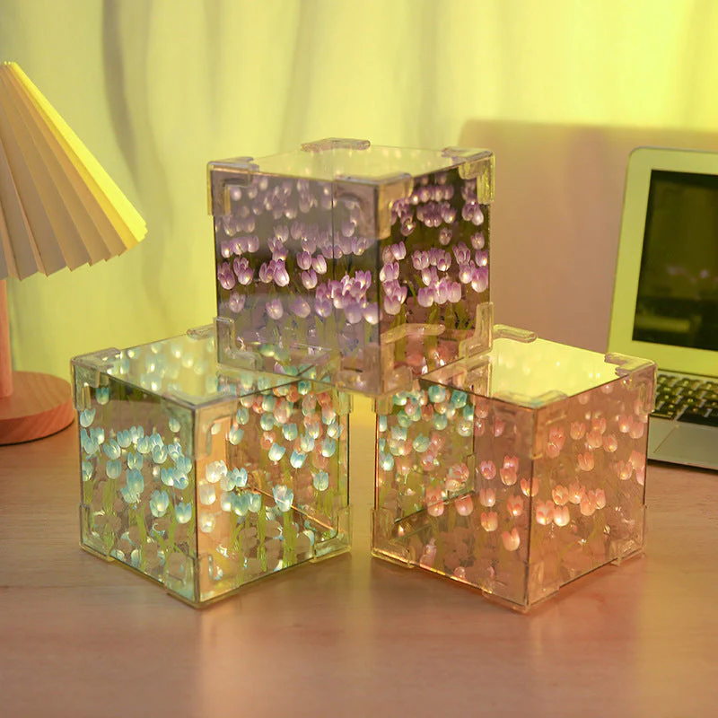 🎅Christmas Specials 50% OFF🎁🎄Magic Cube DIY Tulip Mirror Light - Image 8