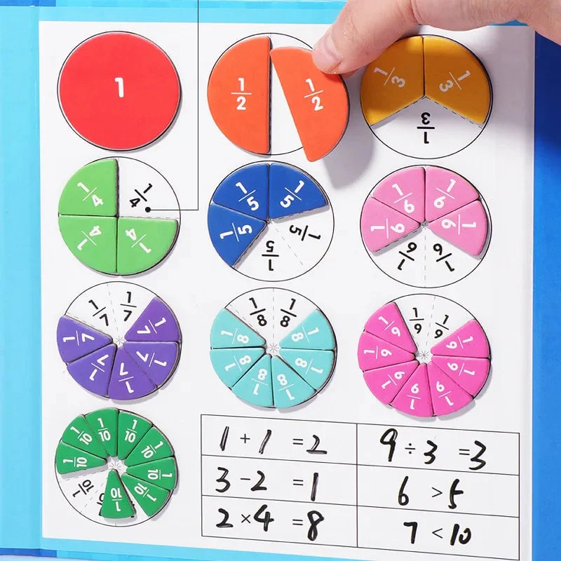🏅LAST DAY SALE 70% OFF🏅Montessori Magnetic Book Fraction Puzzle - Image 7