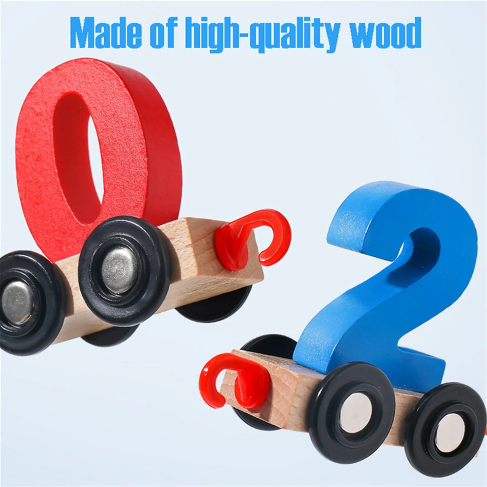 🔥Numbers And Letters Magnetic Train Puzzle Wooden Toy Car - Image 10