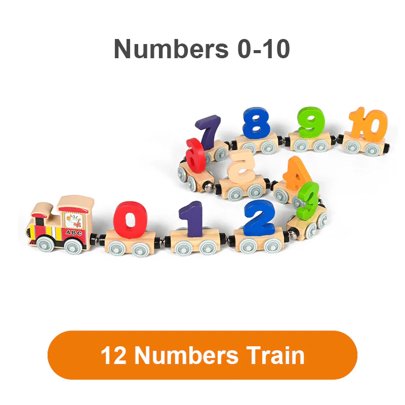 🔥Numbers And Letters Magnetic Train Puzzle Wooden Toy Car - Image 12