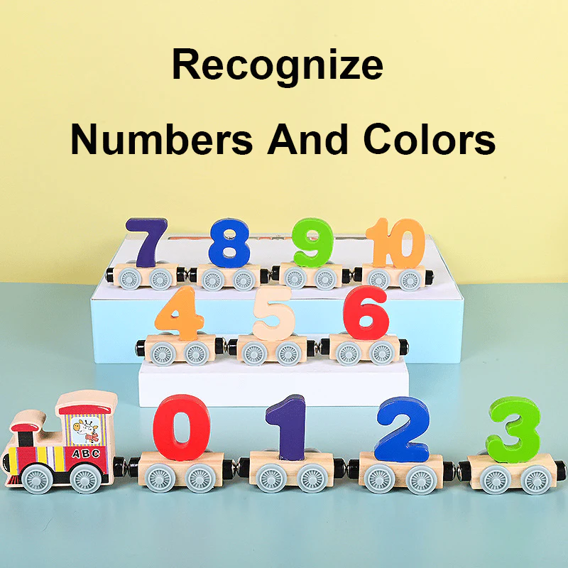🔥Numbers And Letters Magnetic Train Puzzle Wooden Toy Car - Image 3