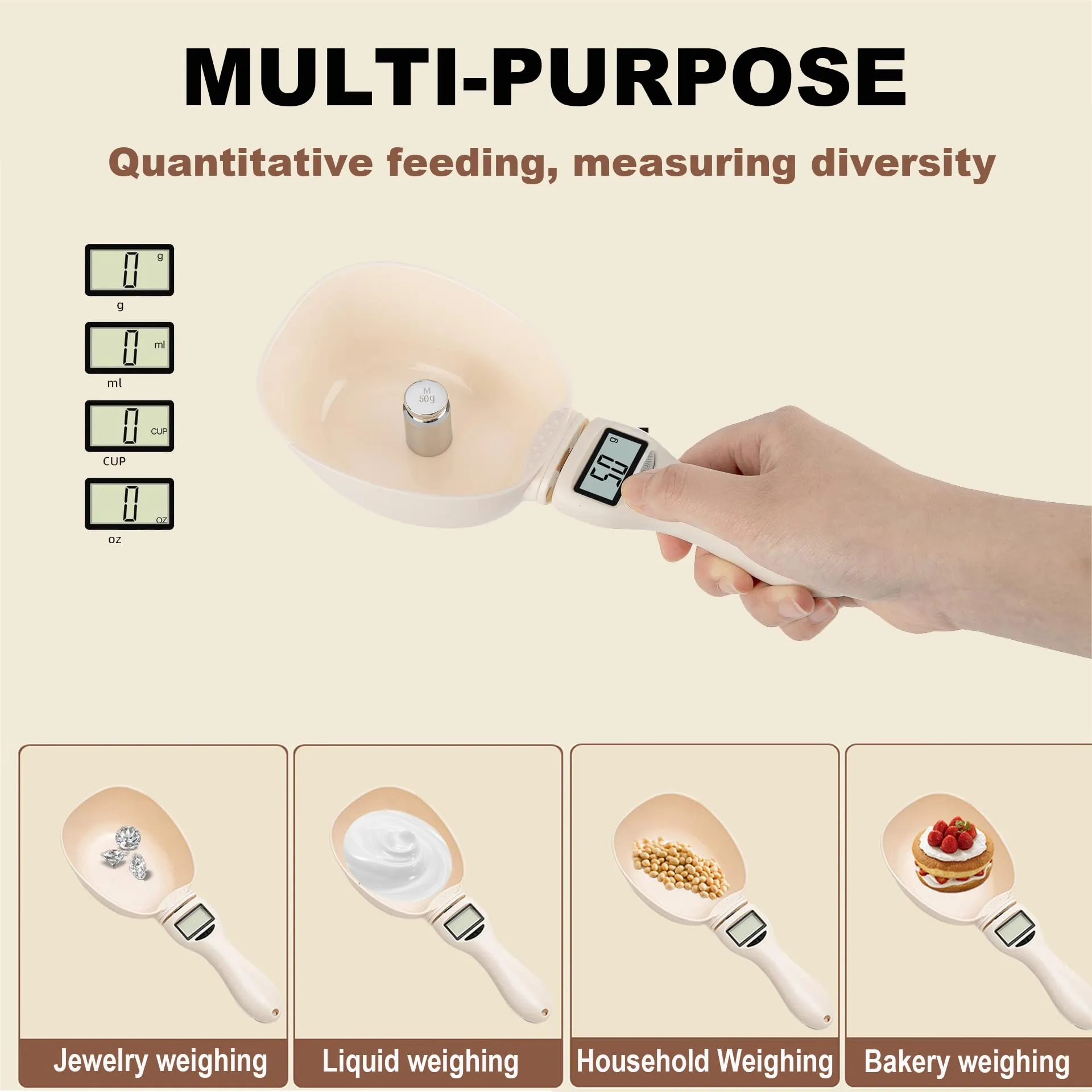 🏆LAST DAY 50% OFF🎁Food Electronic Measuring Scoop Scale - Image 6