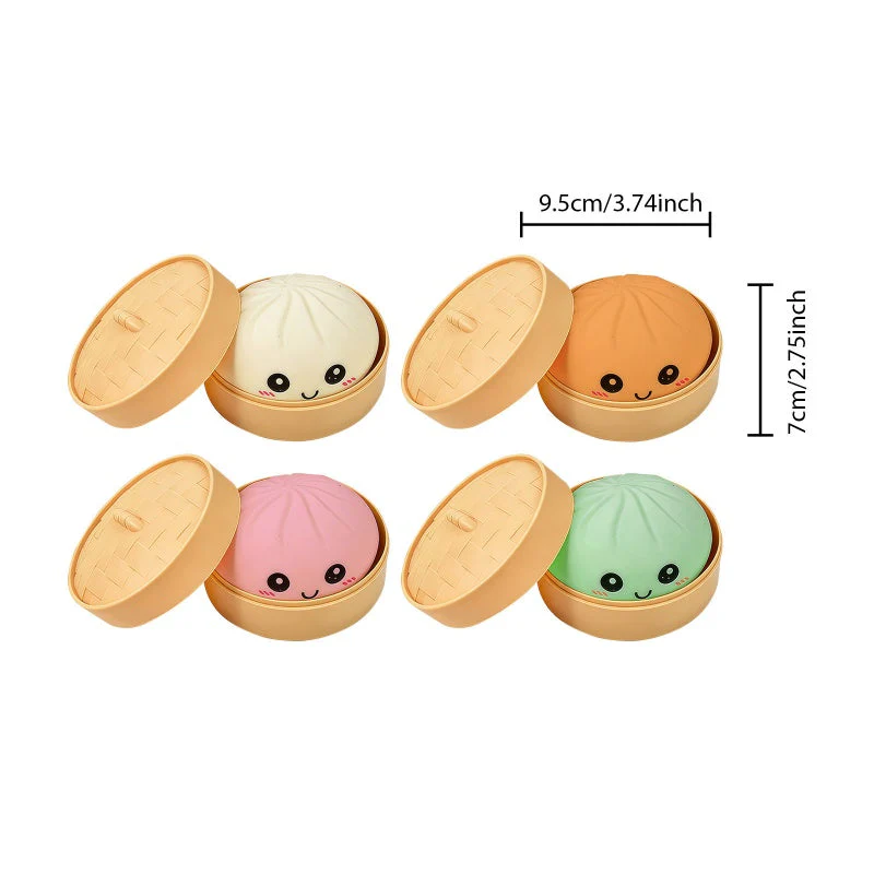 Cute Dumpling Squeeze Toy with Steamer - Image 12