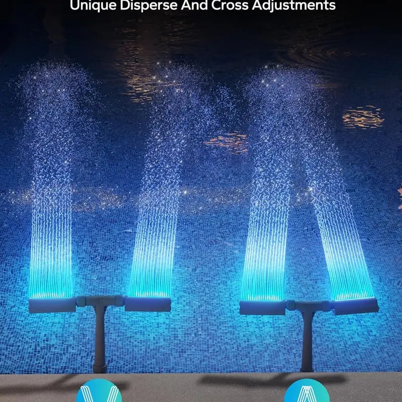 🔥Solar Pool Fountain with Lights Dual Arc - Above/Inground Pool Fountain Lights with Remote Control - Image 22